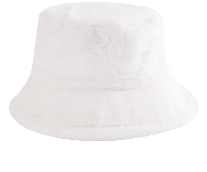 Warmfell Fluffy Faux Fur Bucket Hat in Bold Prints