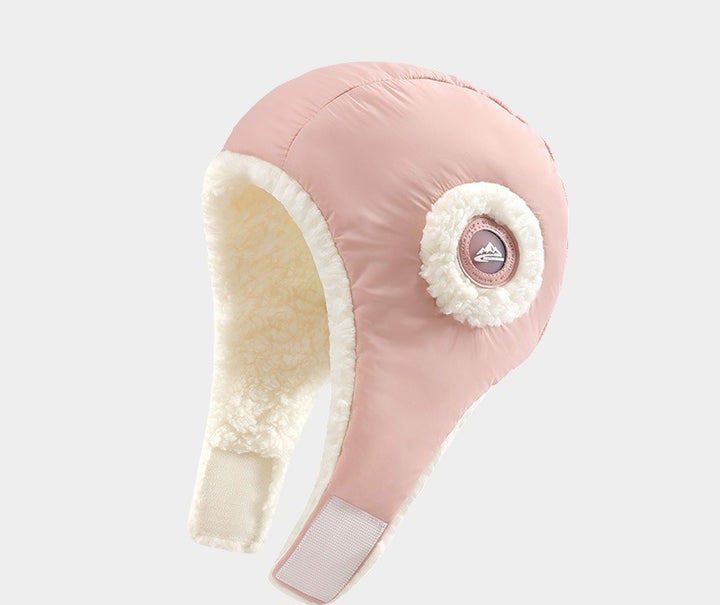 Padded winter trapper hat with ear flaps