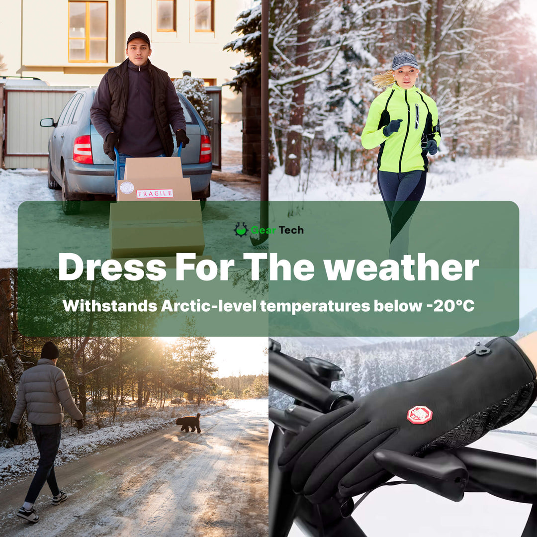 Warmfell™ Windproof Thermal Gloves with Touchscreen Fingertips
