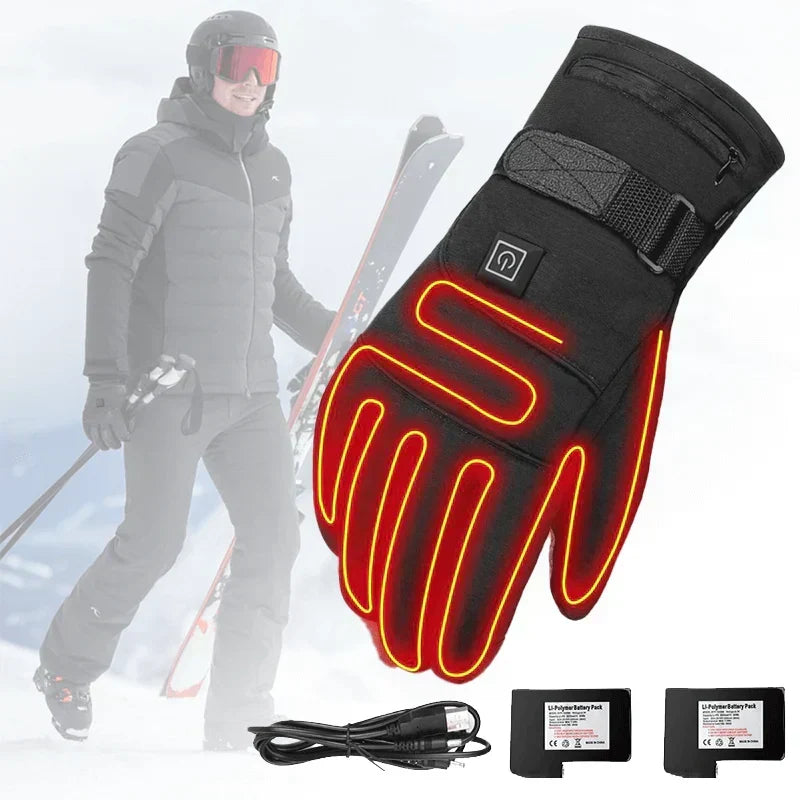 Warmfell™ Waterproof Unisex Heated Gloves with 3 Levels and Touchscreen