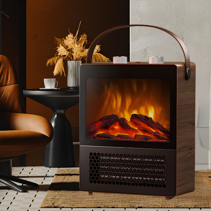Warmfell™ Compact Flame-Effect Electric Heater with 1500W Power