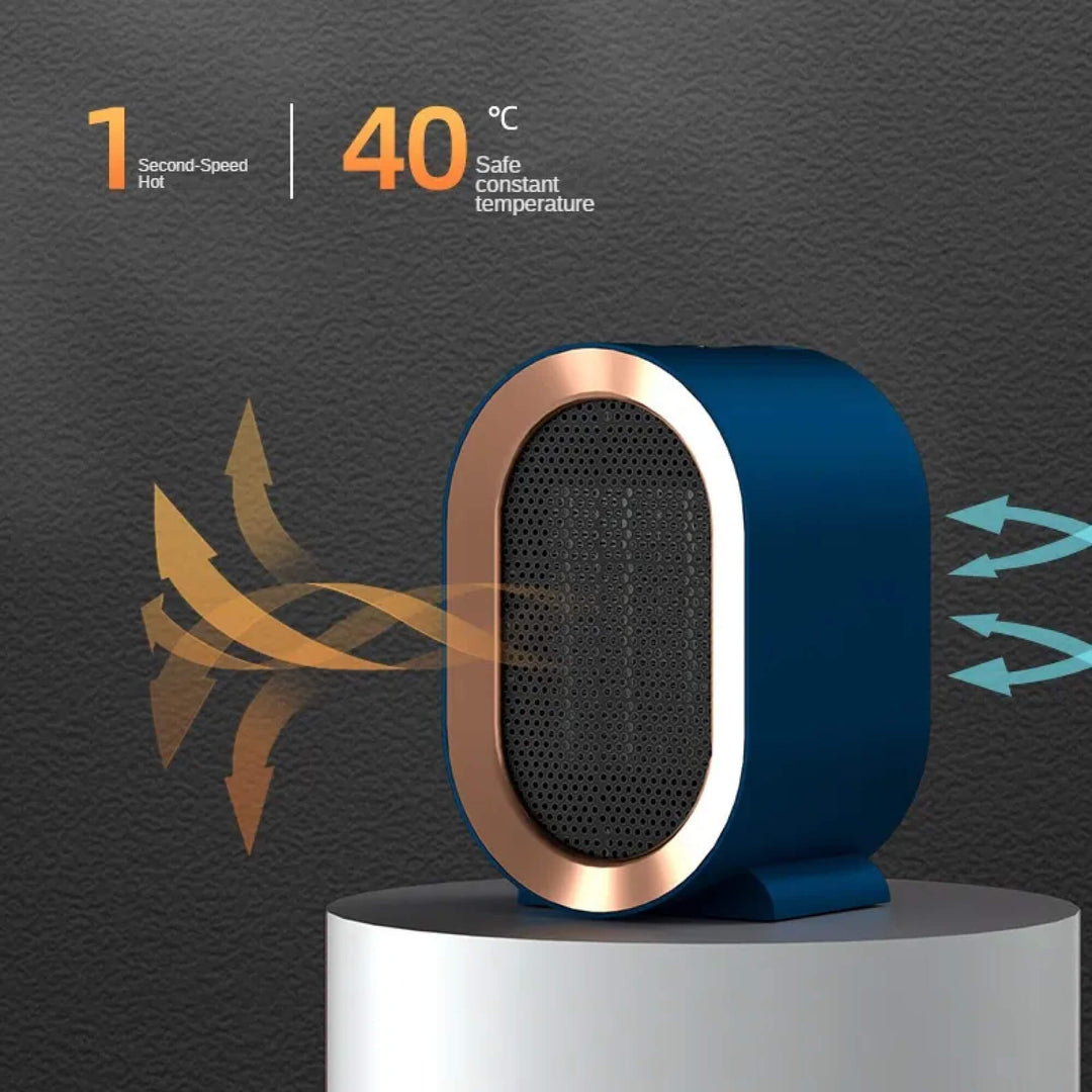 Warmfell™ Ceramic Desk Heater with Thermostat and Two Heat Modes