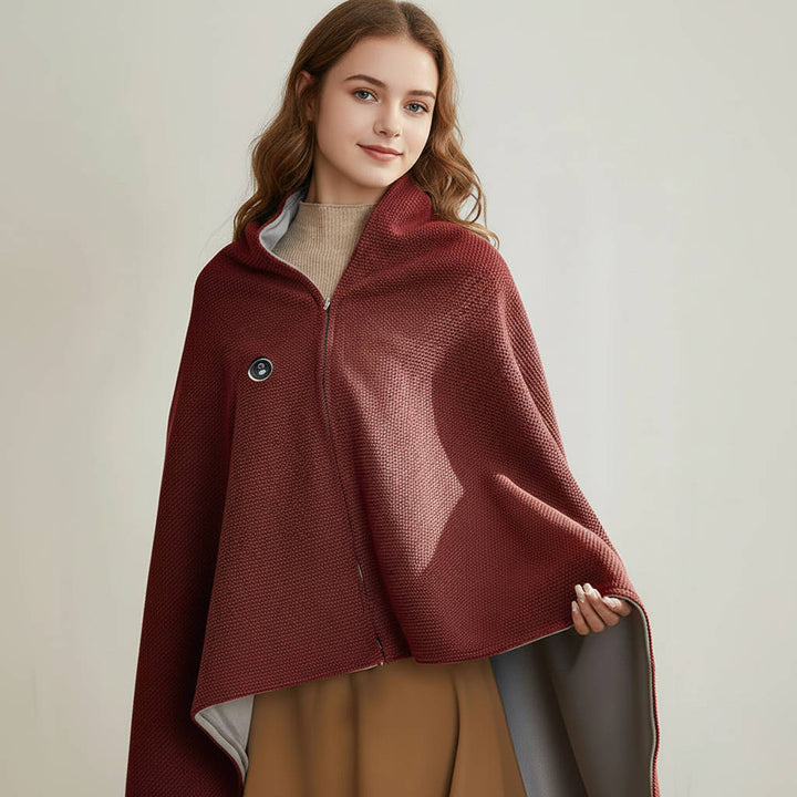 Warmfell™ Heated Shawl Wrap with 8 Warming Zones