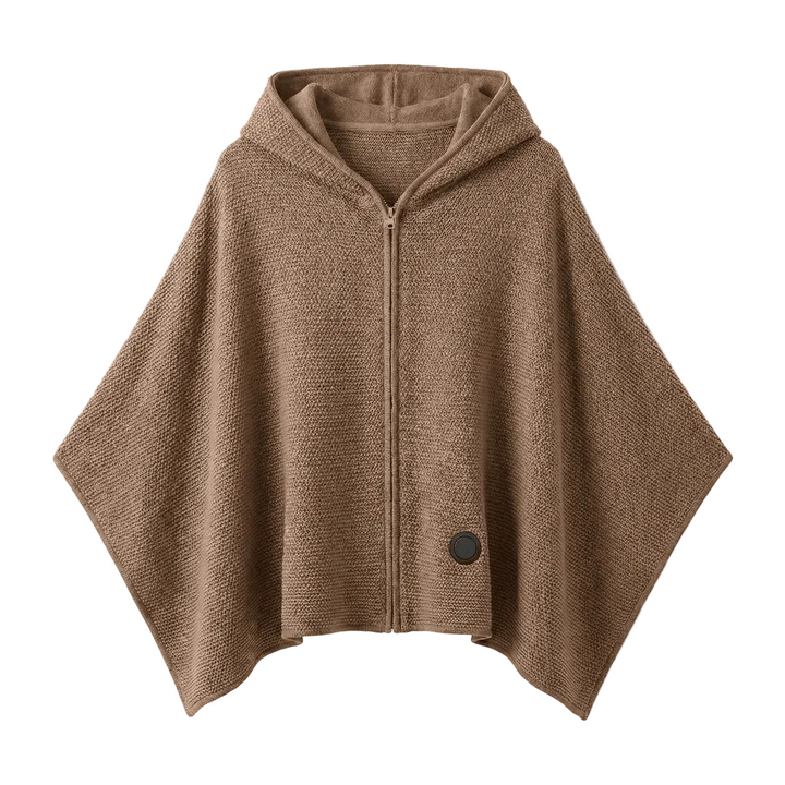 Warmfell™ Heated Hooded Shawl with Zip and 3 Heat Settings