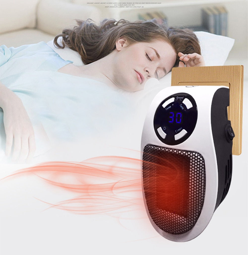 Warmfell™ Compact 500W Electric Heater with Thermostat Control