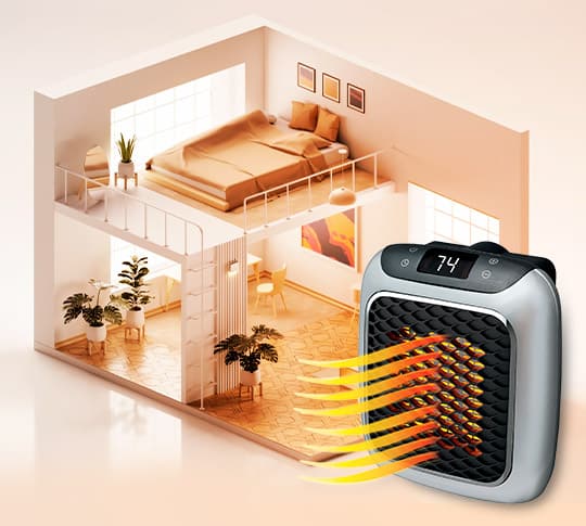Warmfell™ Modern Electric Room Heater with Adjustable Temperature