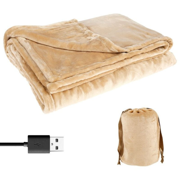 Warmfell™ Cordless USB Heated Blanket in Soft Flannel
