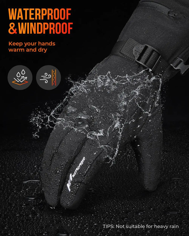 Warmfell™ Waterproof Heated Ski Gloves with 2500mAh Rechargeable Battery