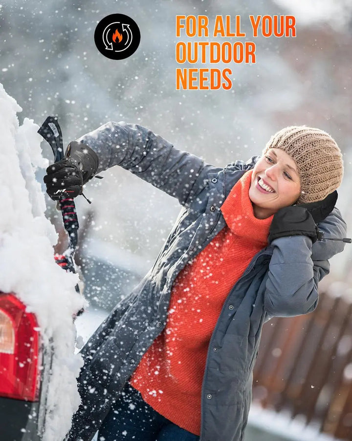 Warmfell™ Waterproof Heated Ski Gloves with 2500mAh Rechargeable Battery
