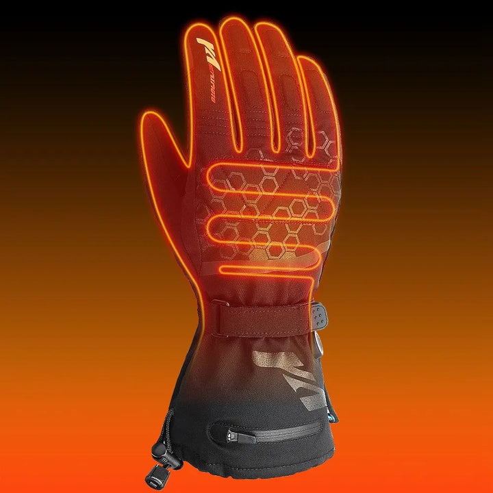 Warmfell™ Waterproof Heated Ski Gloves with 2500mAh Rechargeable Battery