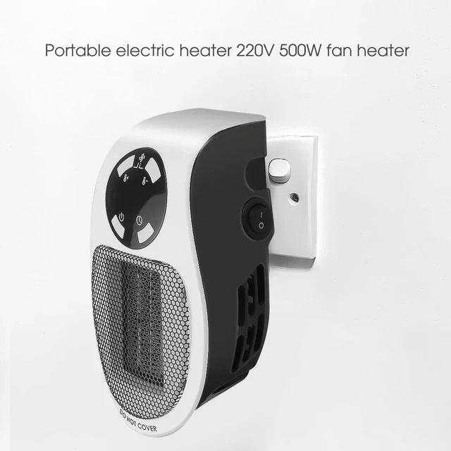 Warmfell™ 500W Mini Fan Heater with Remote, Timer and Thermostat