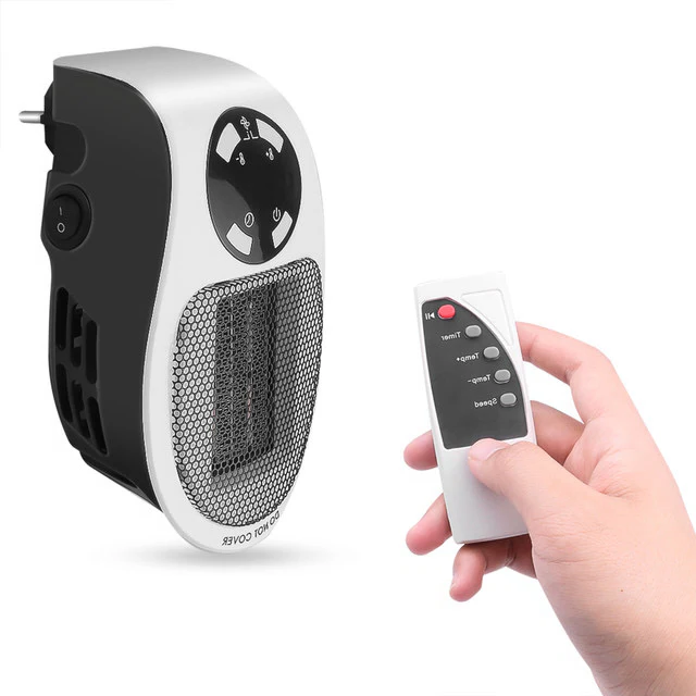 Warmfell™ 500W Mini Fan Heater with Remote, Timer and Thermostat