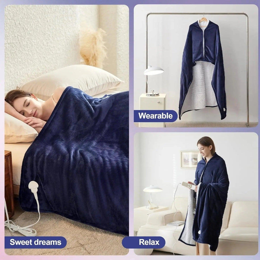 Warmfell™ Soft Heated Blanket with Adjustable Heat, Machine Washable