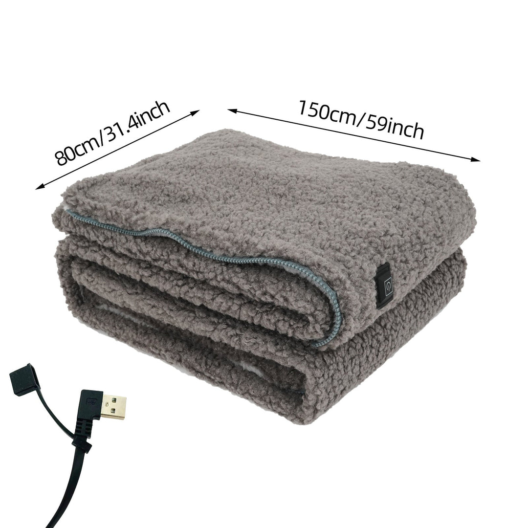 Warmfell™ Sherpa Heated Throw Blanket with 3 Heat Levels