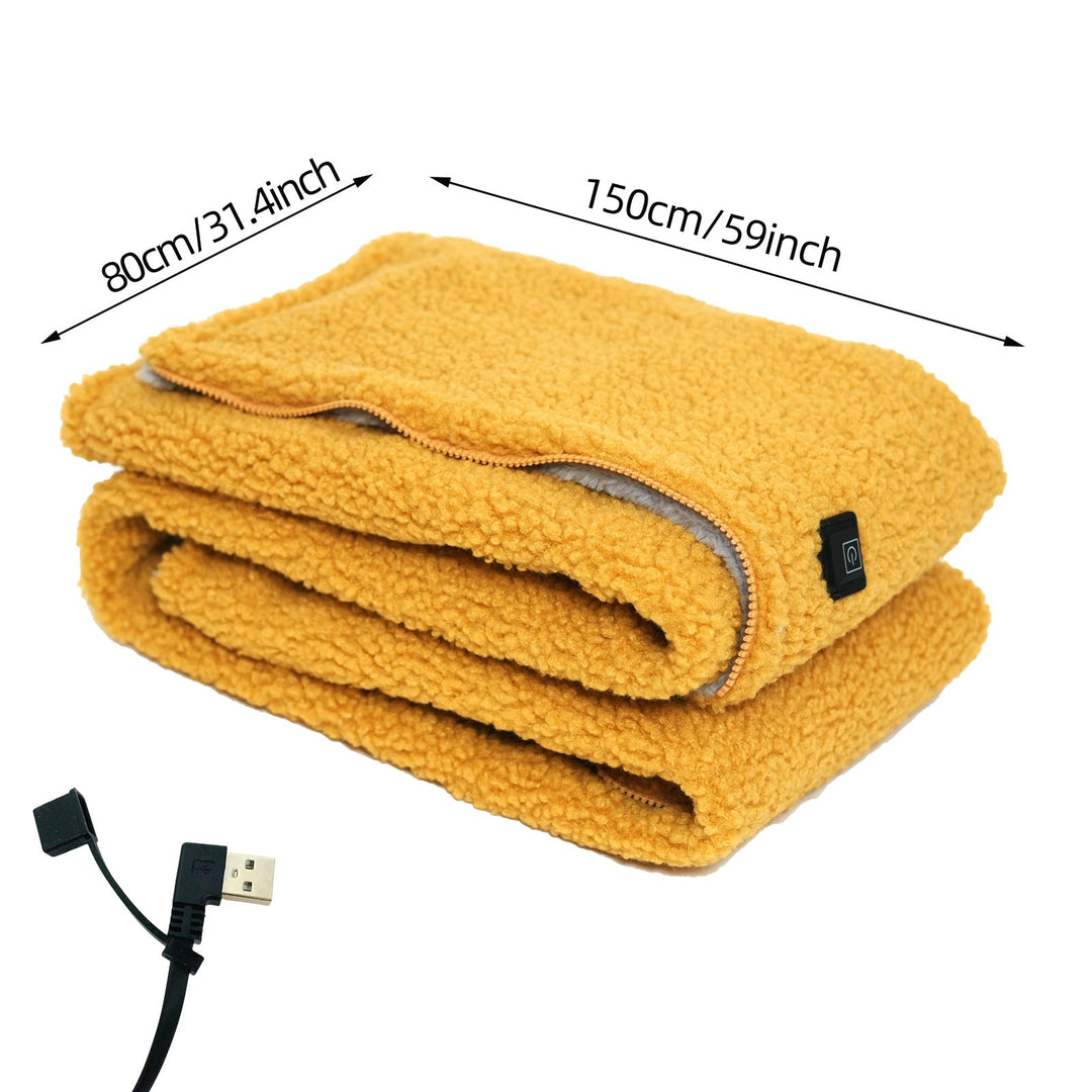 Warmfell™ Sherpa Heated Throw Blanket with 3 Heat Levels