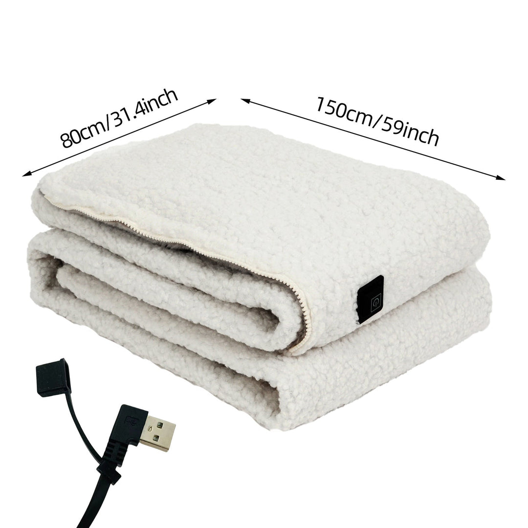 Warmfell™ Sherpa Heated Throw Blanket with 3 Heat Levels