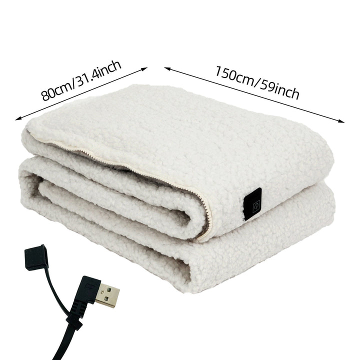 Warmfell™ Sherpa Heated Throw Blanket with 3 Heat Levels