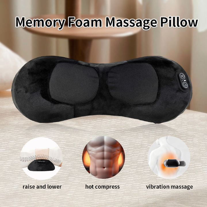 Warmfell™ Ergonomic Heated Massage Pillow with USB Charging