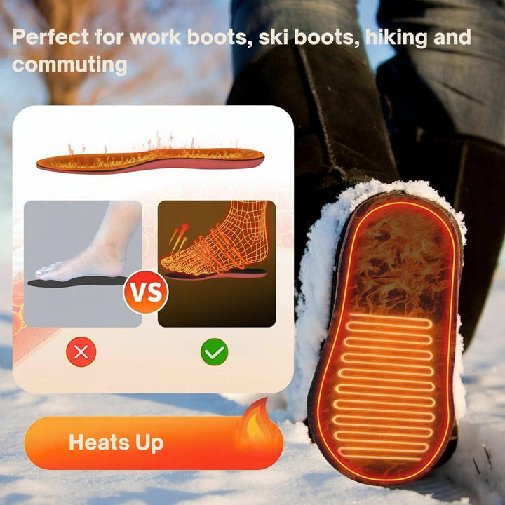 Warmfell™ Rechargeable Heated Insoles for Boots and Work Boots
