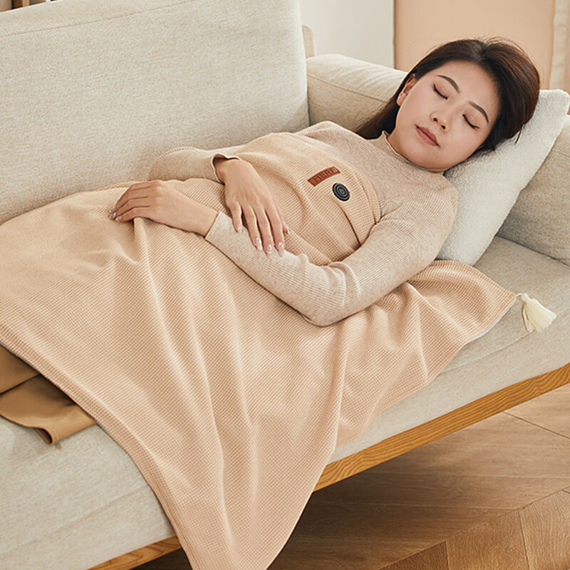 Warmfell™ USB Heated Throw in Waffle Fleece, 3 Heat Settings
