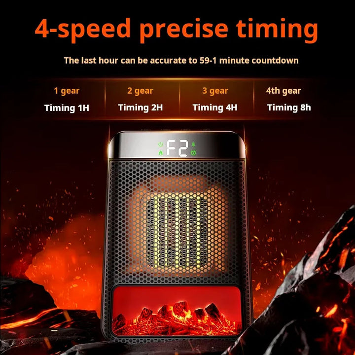 Warmfell™ Space-Saving Plug-In Heater with Fast PTC Ceramic Warmth
