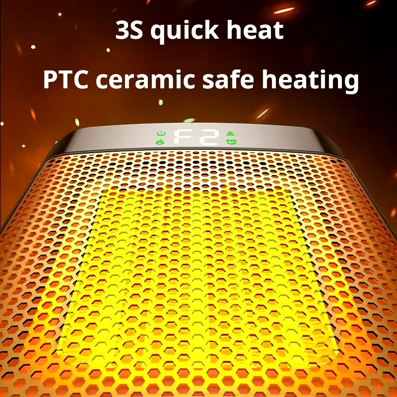 Warmfell™ Space-Saving Plug-In Heater with Fast PTC Ceramic Warmth