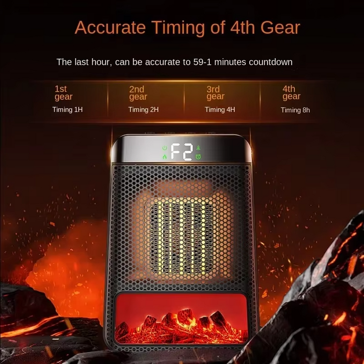 Warmfell™ Space-Saving Plug-In Heater with Fast PTC Ceramic Warmth