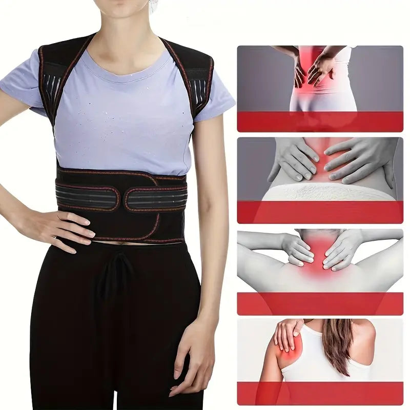 Warmfell™ Heated Back Support Band With 108 Magnets and Support Plates