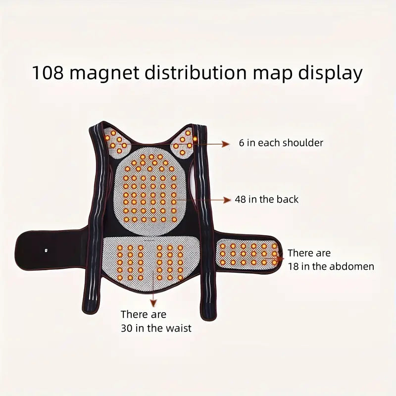 Warmfell™ Heated Back Support Band With 108 Magnets and Support Plates