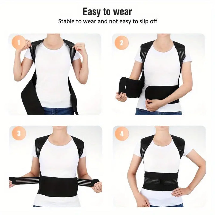 Warmfell™ Heated Back Support Band With 108 Magnets and Support Plates