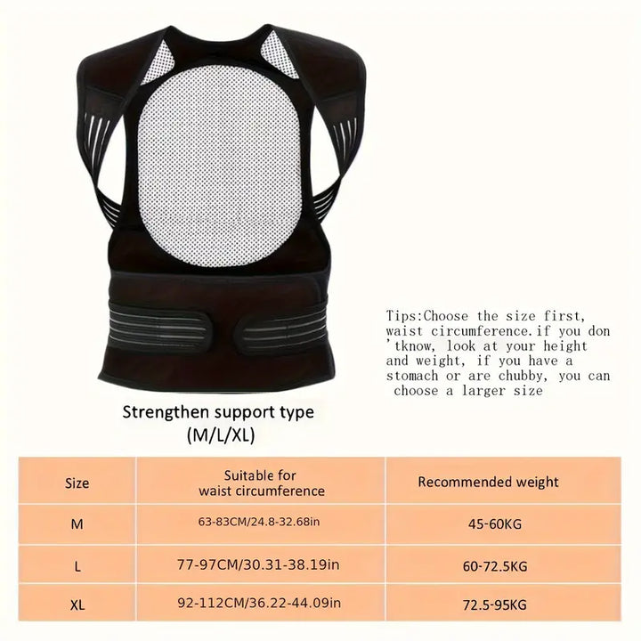 Warmfell™ Heated Back Support Band With 108 Magnets and Support Plates