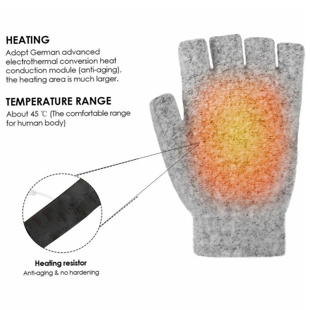 Warmfell™ Knitted USB Heated Gloves With 3 Temperature Settings