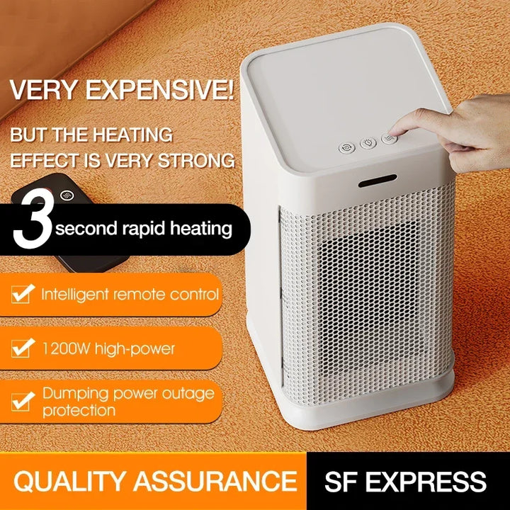 Warmfell™ Quiet Ceramic Mini Heater with Ambient Night Light