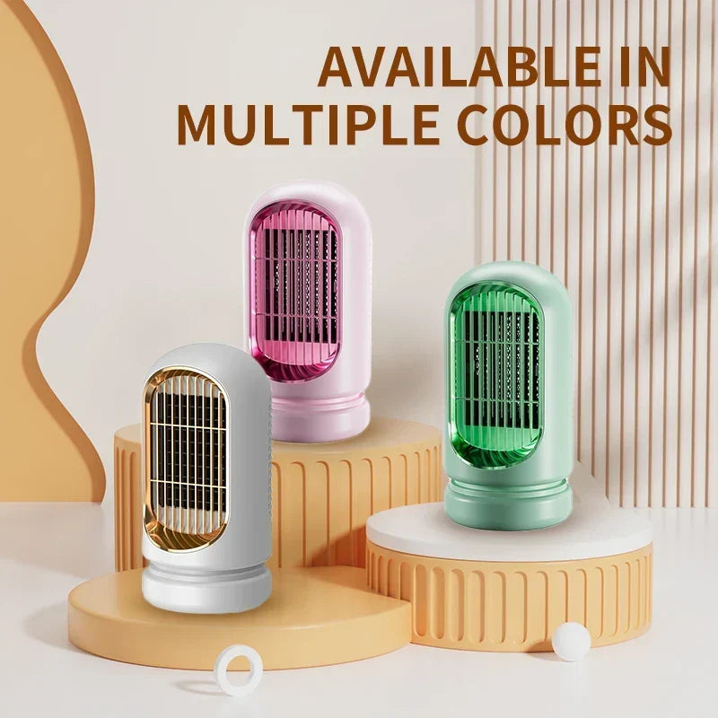 Warmfell™ Compact Ceramic Heater with Even 4-Way Airflow and Safety Cut-Off