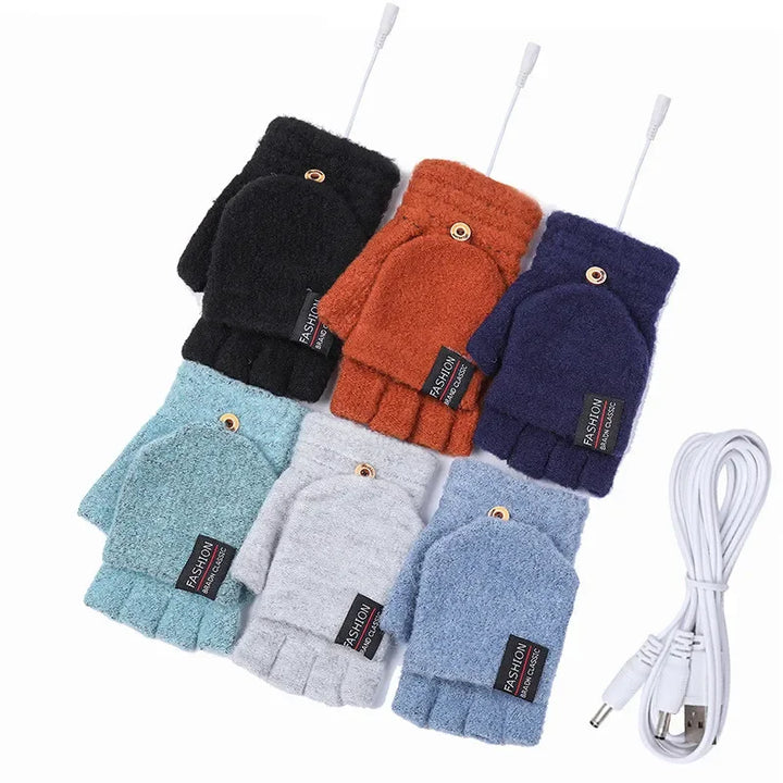 Warmfell™ Knitted USB Heated Gloves With 3 Temperature Settings