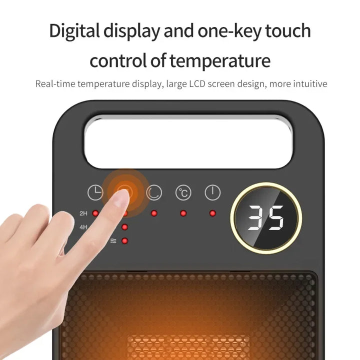 Warmfell™ Slim 2000W Tower Heater with 120° Oscillation and Remote