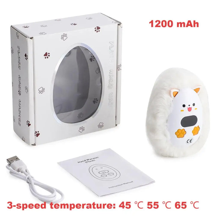 Warmfell™ Rechargeable Fox Hand Warmer with Digital Display
