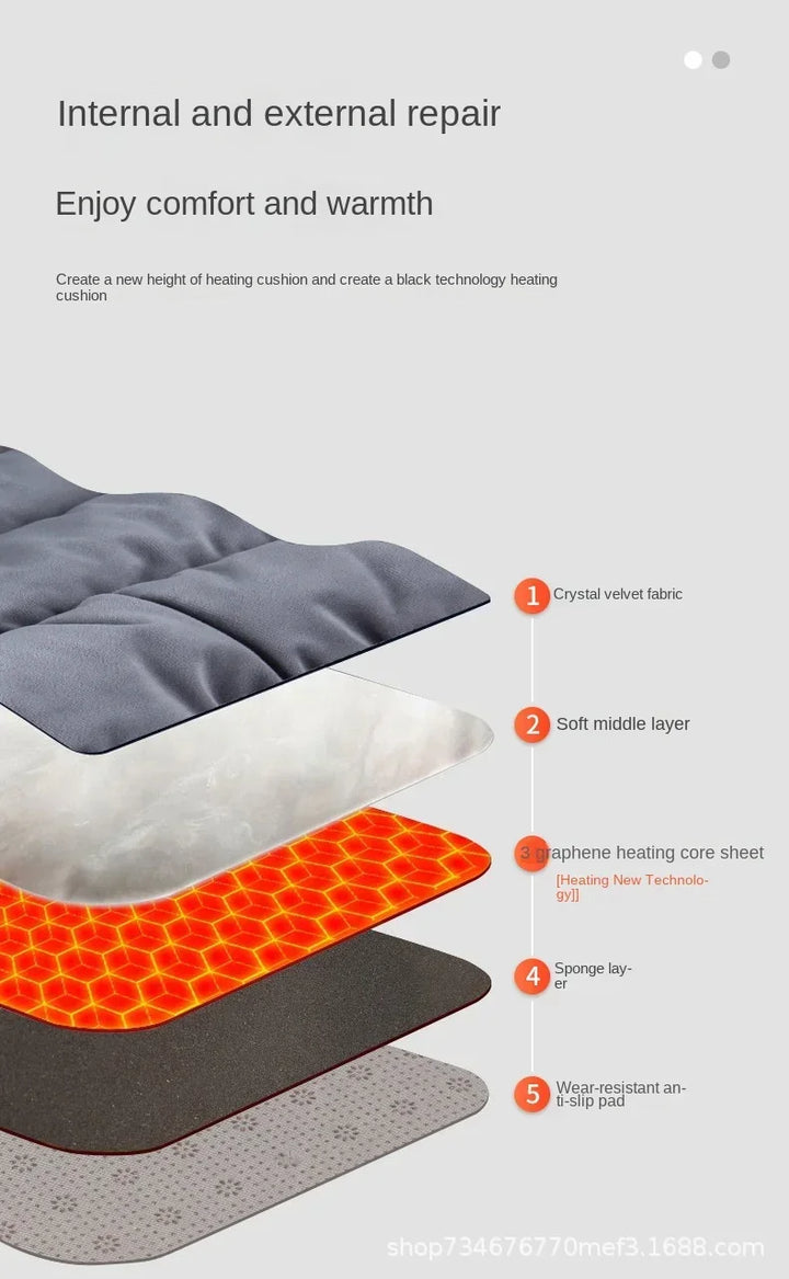 Warmfell™ Graphene Heated Seat Cushion with 3 Heat Levels