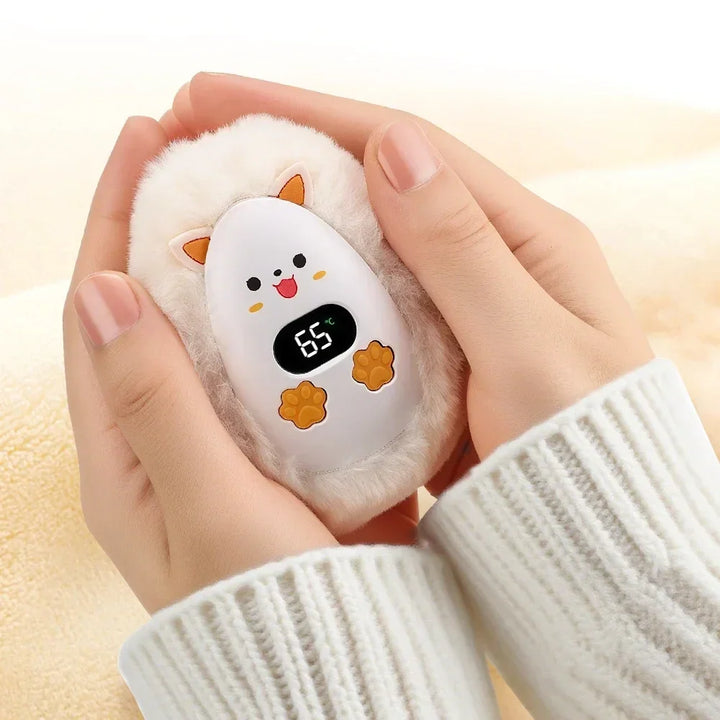 Warmfell™ Rechargeable Fox Hand Warmer with Digital Display