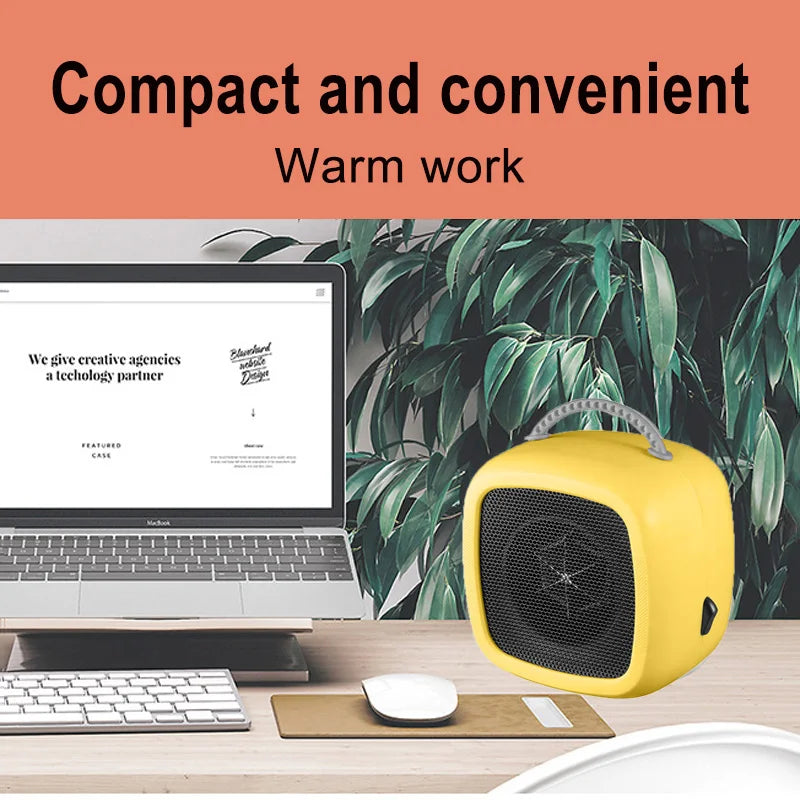 Warmfell™ Quiet Mini Ceramic Table Heater with Carry Handle