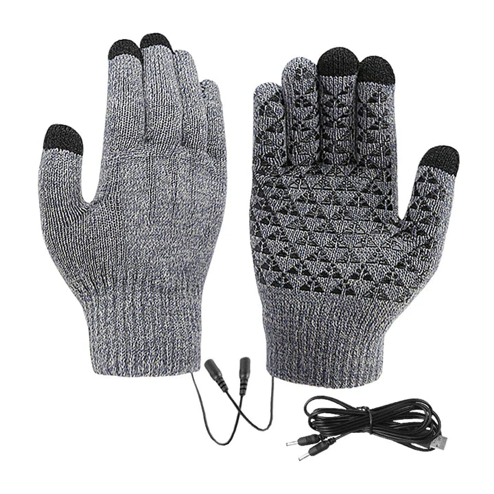 Warmfell™ Heated Knitted Winter Gloves with USB and Touchscreen Tips