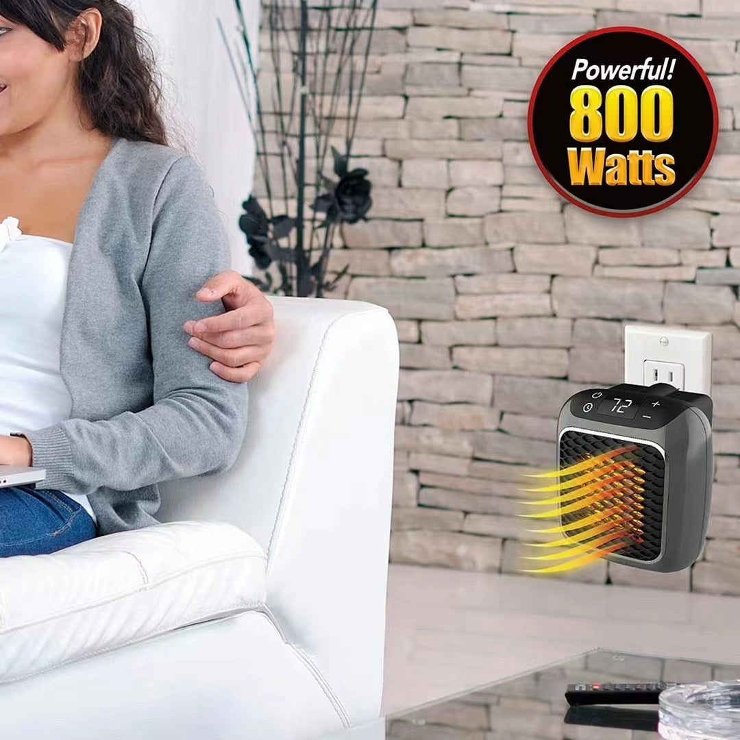 Warmfell™ Wall-Mounted Plug Heater with LED Display, 800W