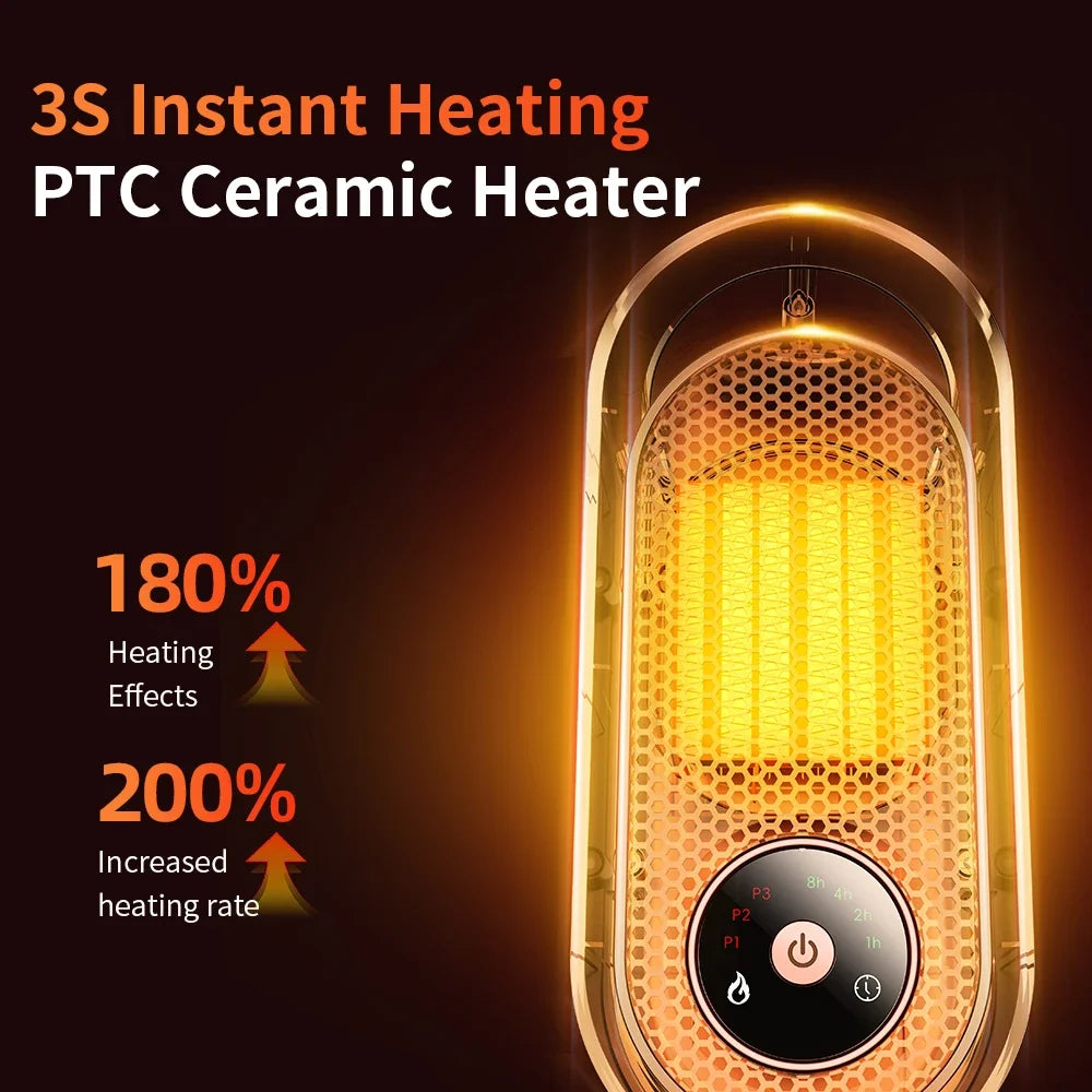 Warmfell™ Slim 1000W Personal Heater for Office and Home