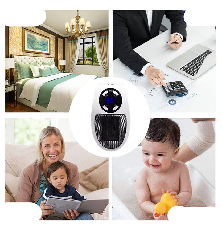 Warmfell™ Quiet 500W Plug-In Heater with Digital Thermostat