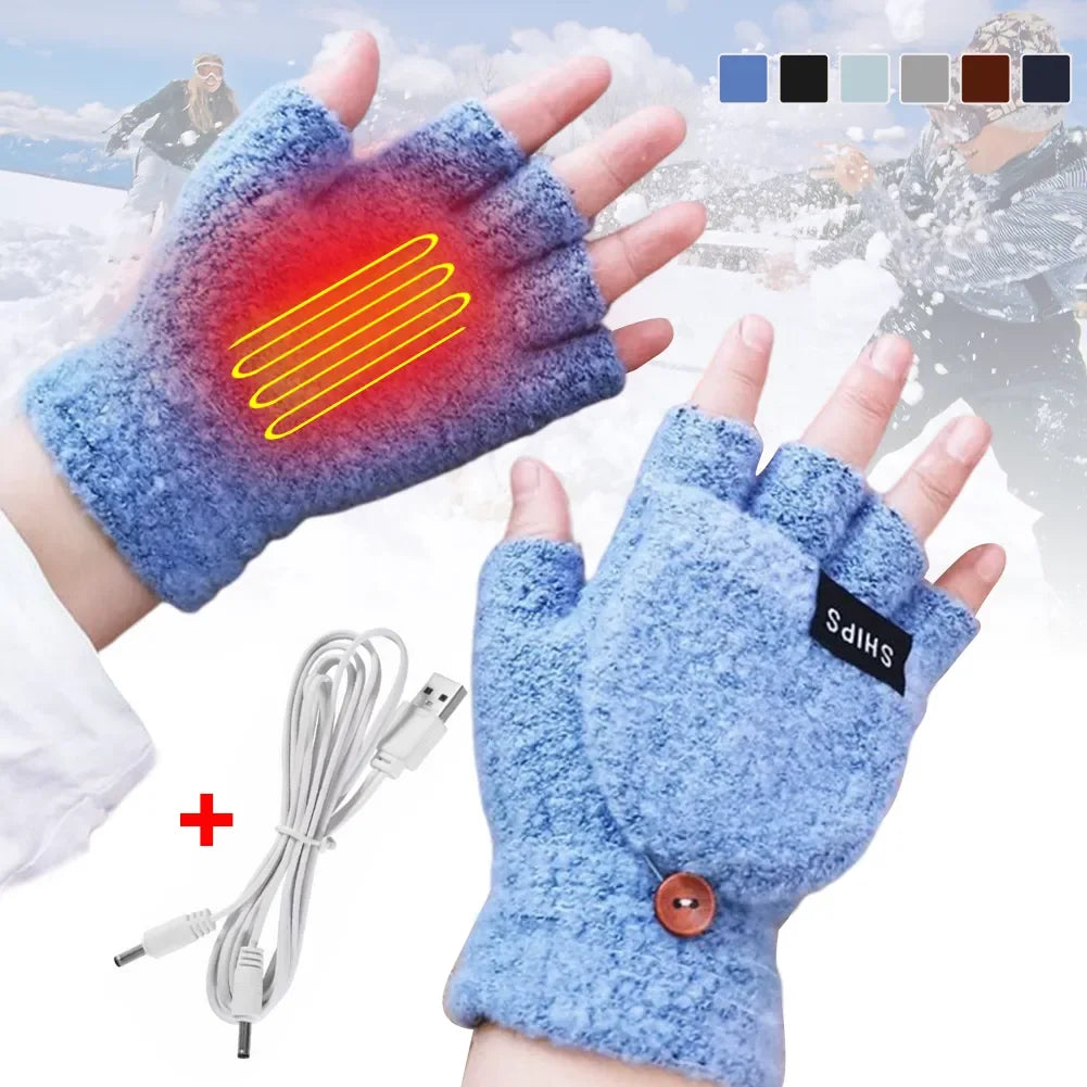 Warmfell™ Knitted USB Heated Gloves With 3 Temperature Settings