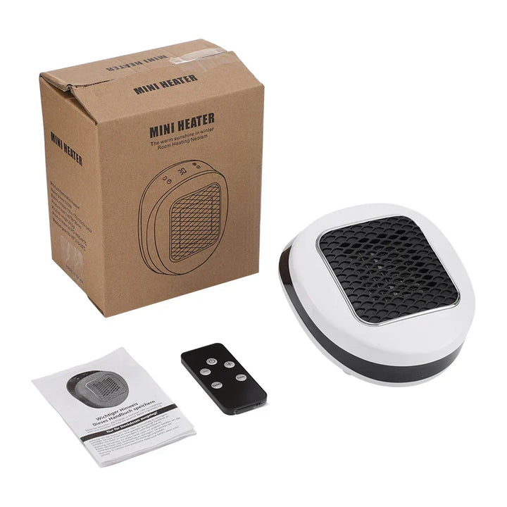 Warmfell™ 600W Mini Wall Plug Heater with Remote &amp; Thermostat
