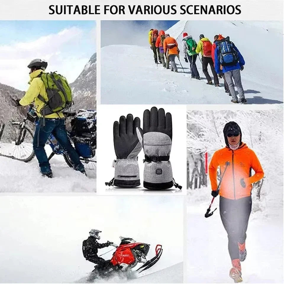 Warmfell™ Electric Heated Gloves, Waterproof with Plush Thermal Lining
