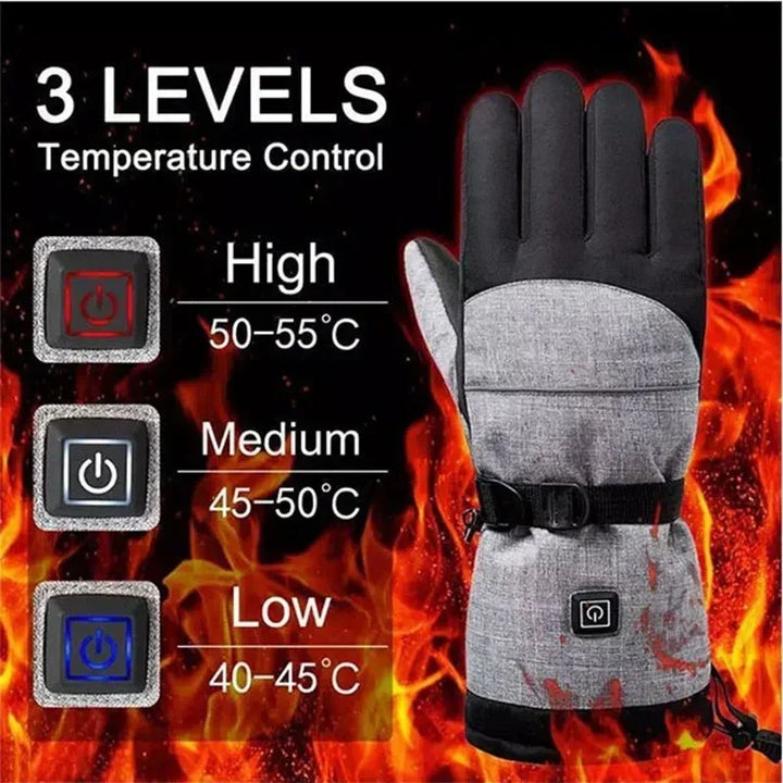 Warmfell™ Electric Heated Gloves, Waterproof with Plush Thermal Lining