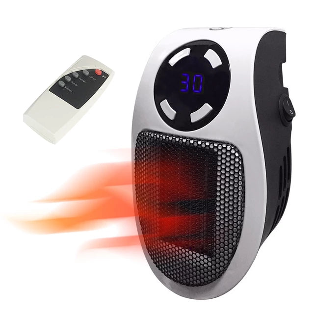 Warmfell™ Mini Wall Socket Heater with Timer and LCD Display