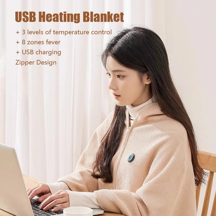 Warmfell™ Lightweight USB Heated Travel Blanket 150 x 80 cm